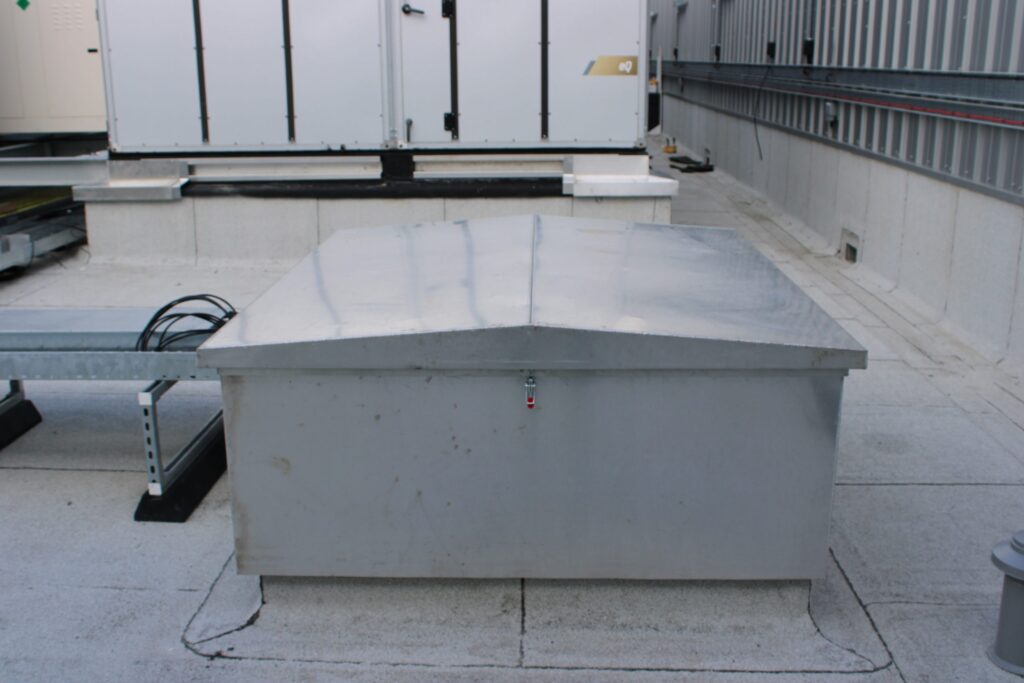 Premium roof box from Alutech Precision Engineering, featuring a custom design for industrial and commercial roofing.